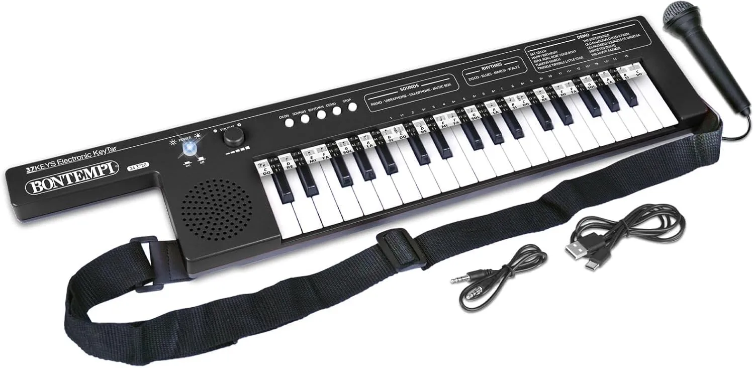 | KeyRhythm - 37 Keys Keytar with Shoulder Strap and Rechargeable Battery for Unlimited Music Freedom
