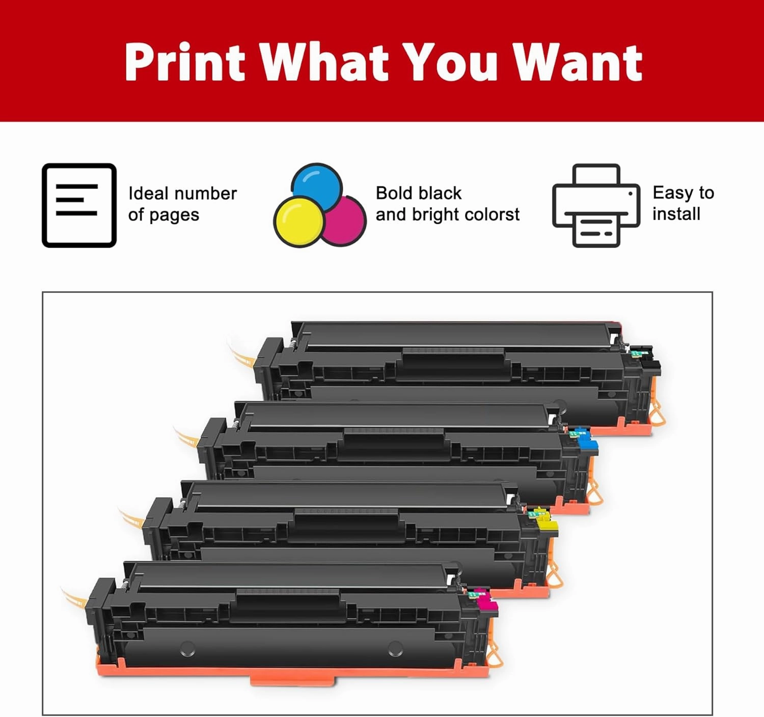 067 067H Toner Cartridge Set Replacement for Canon Cartridge 067 067H Work with Color imageCLASS LBP633Cdw LBP632Cdw MF654Cdw MF653Cdw MF656Cdw Printer Toner - 067 4PK