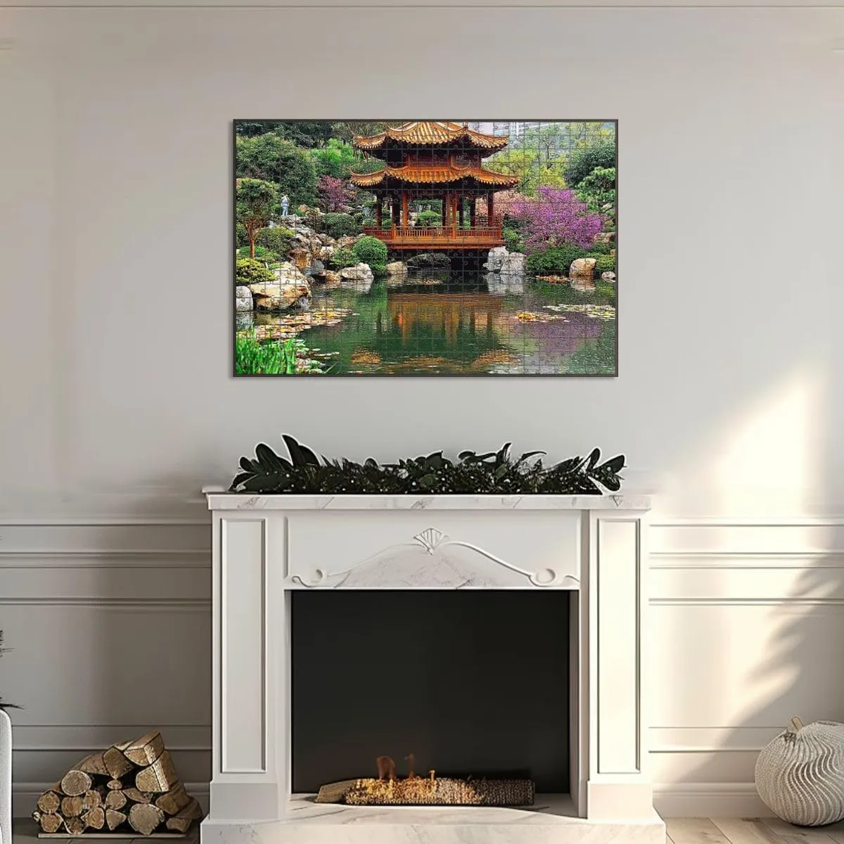1000 Piece Jigsaw Puzzle Game, Colorful Nan Lian Garden Hong Kong Large Puzzle Artwork for Adults Teens Challenging Puzzle Game Nights Toy Gift