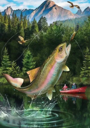 1000 Piece Puzzles for Adults Fishing Lakeside Scenery Fish Baitchallenging Puzzle Jigsaw Puzzle for Adult Family Holiday Puzzle