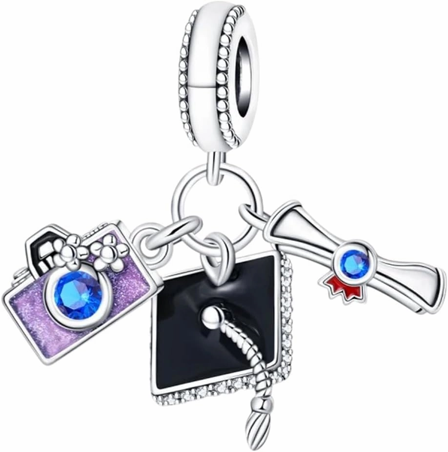 100% 925 Sterling Silver Red Bow Telephone Retro Pocket Watch Charms Beads Fit Qikaola 925 Original Bracelets Diy Jewelry