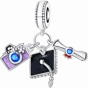 100% 925 Sterling Silver Red Bow Telephone Retro Pocket Watch Charms Beads Fit Qikaola 925 Original Bracelets Diy Jewelry
