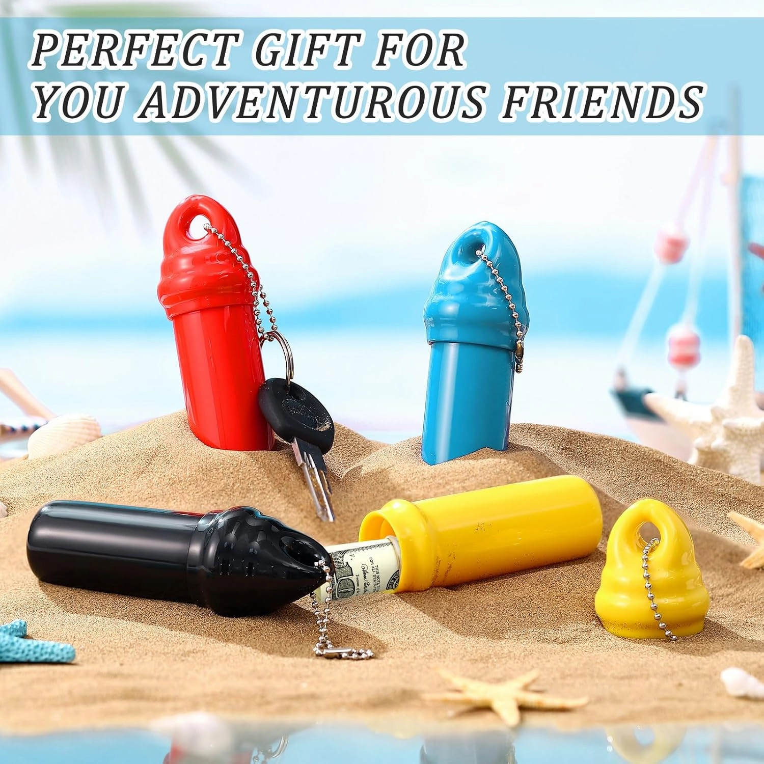 10 PC Floating Keychain for Boat Accessories Holder Colorful Safety for Fishing Boating Sailing