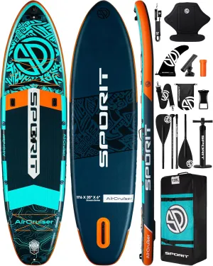 11'6"×35"×6" Extra Wide Inflatable Paddle Board, Stand Up Paddle Board, Sup Board for 450lb Capacity with Removable US Fin, 100L Backpack, Floating Paddle, 5L Waterproof Bag, Safety Leash