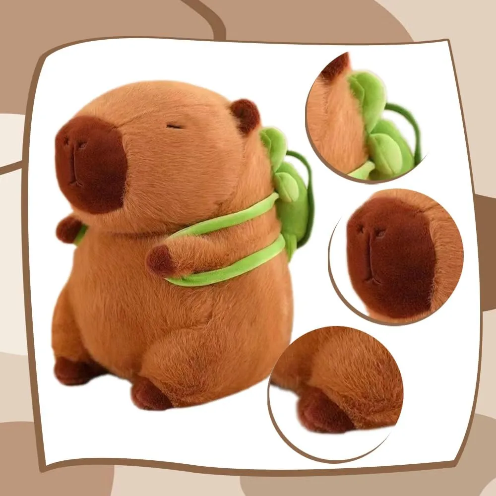 12-Inch Capybara Plush Toy Costume Cute Capybara Ultra-Soft Stuffed Animal for Children, Multi-Use Cuddly Pillow & Birthday Graduation Easter Gift for Boys and Girls(Turtle)