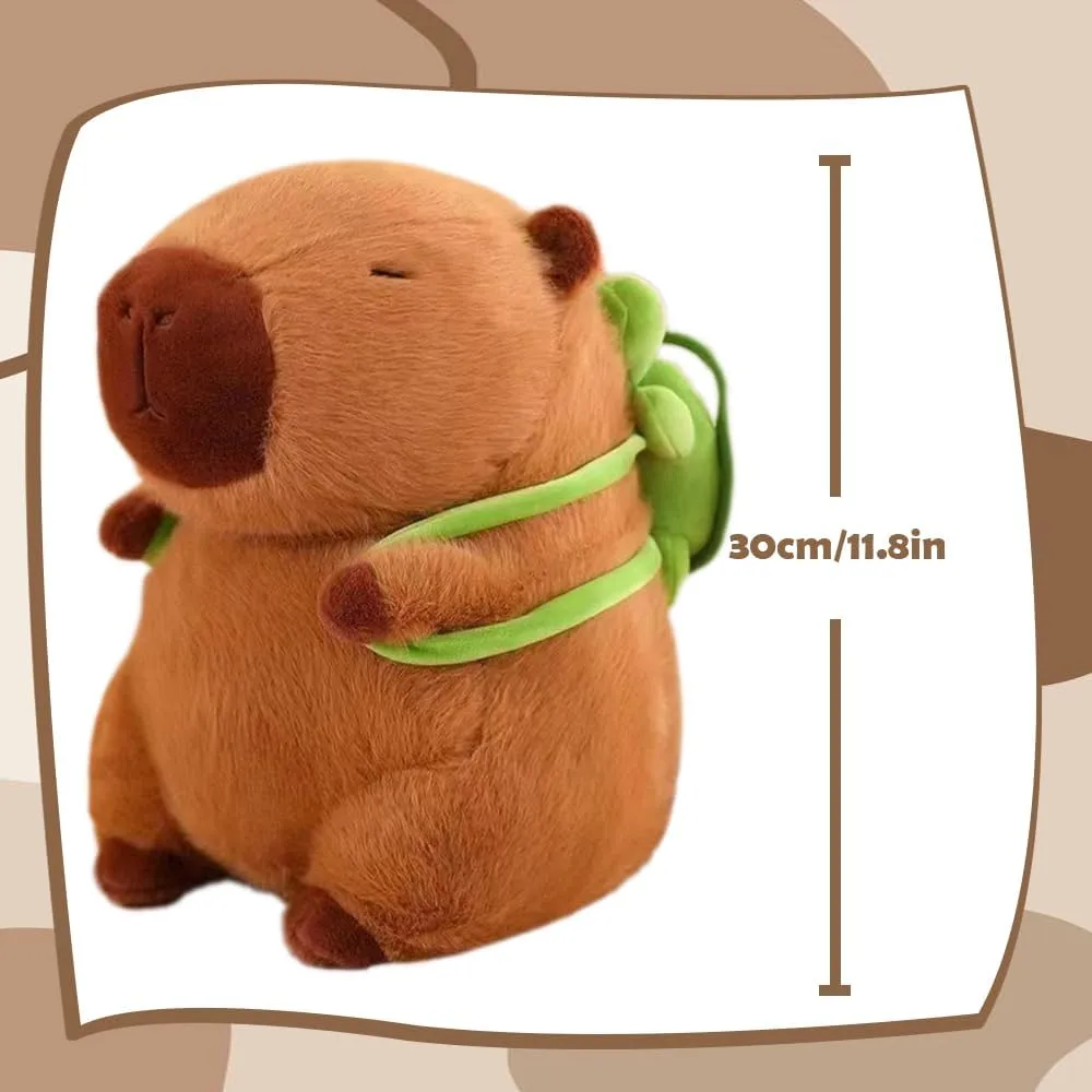 12-Inch Capybara Plush Toy Costume Cute Capybara Ultra-Soft Stuffed Animal for Children, Multi-Use Cuddly Pillow & Birthday Graduation Easter Gift for Boys and Girls(Turtle)