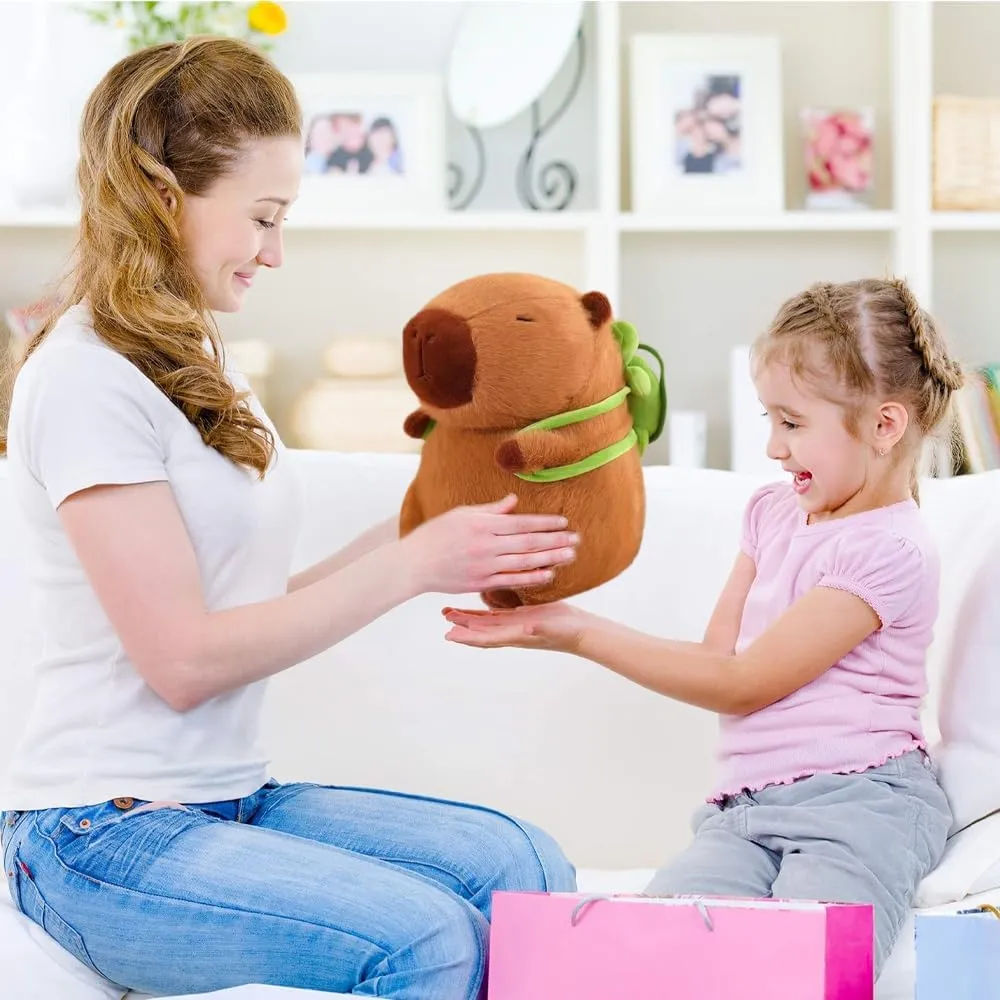 12-Inch Capybara Plush Toy Costume Cute Capybara Ultra-Soft Stuffed Animal for Children, Multi-Use Cuddly Pillow & Birthday Graduation Easter Gift for Boys and Girls(Turtle)