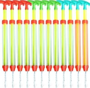 12 Pcs Water Squirter Water Shooter Bulk 16 Inch Long Water Guns with Easy Grip Handle Summer Backyard Pool Outdoor Beach Swimming Water Game Supplies