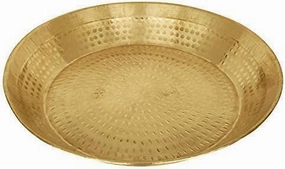 12" Brass parat Brass Handmade Pital Parat for Roti Atta Quilling | Pital Ki Atta Thali atta parat dough knead paraat dough maker parat dough kneading container pital ki paraat