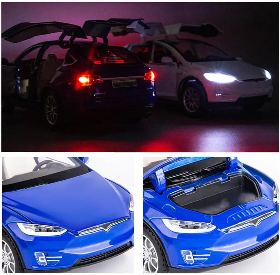 1:32 Scale Car Model X90 Alloy 1/32 Diecast Model Car w/Sound & Light Pull Back Model Mini Vehicles Toys for Kids Gift Lovers Collection
