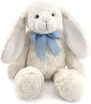 14" White Bunny Stuffed Animals for Kids and New Born Babies,Huggable Rabbit Plush Toy with Bow for Boys and Girls,Great Gifts on Baby Shower,Birthday,Children's Day,Christmas
