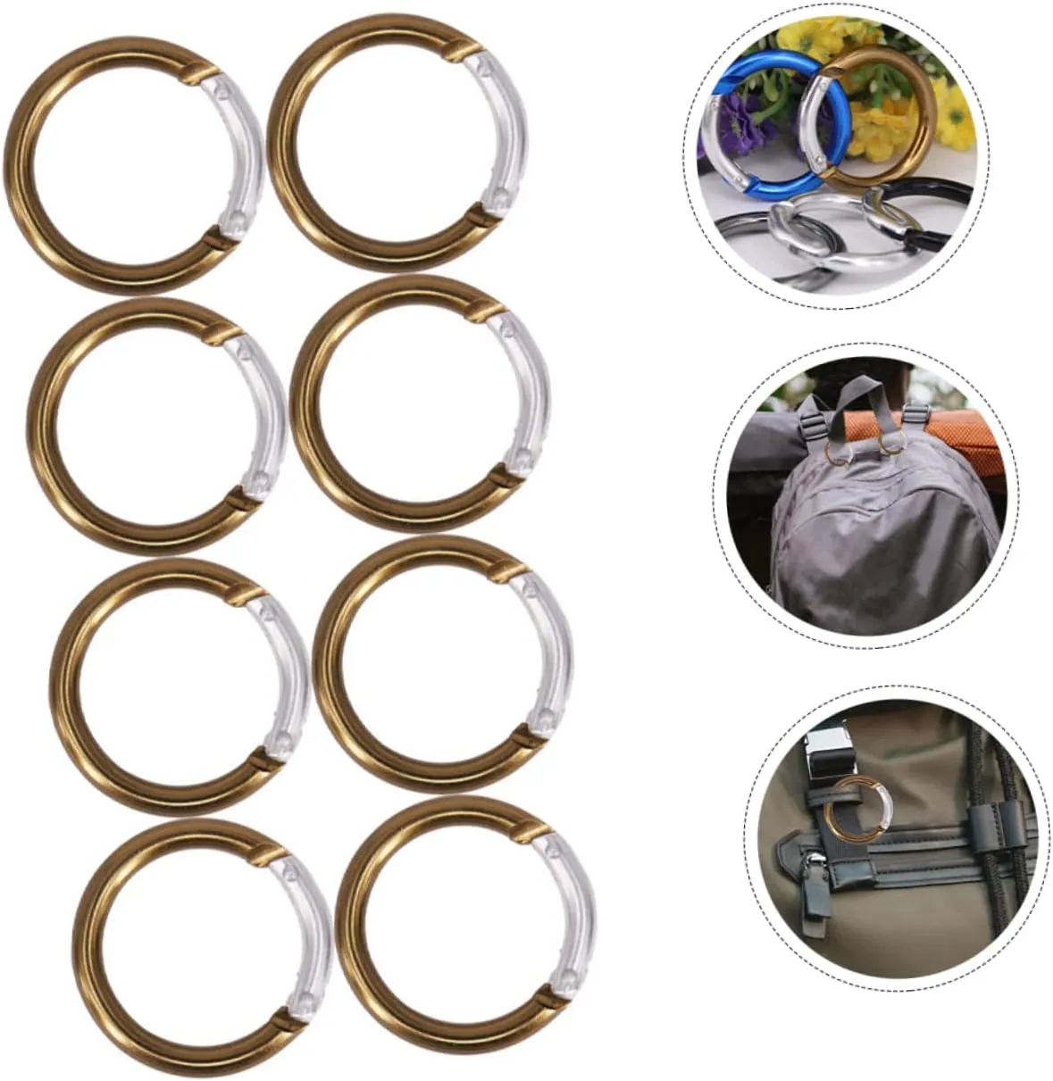 16 Pcs Camping Button Outdoor Camping Accessories Aluminum Carabiner Sport Accessories Car Key Carabiner