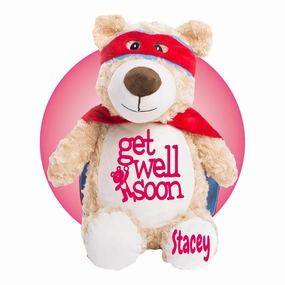 17" Large Personalized Get Well Soon Stuffed Animal for Kids - Get Well Soon Teddy Bear - Surgery Gift for Kids - Get Well Soon Plush Toy - After Surgery Gifts for Teens by Kikilishop