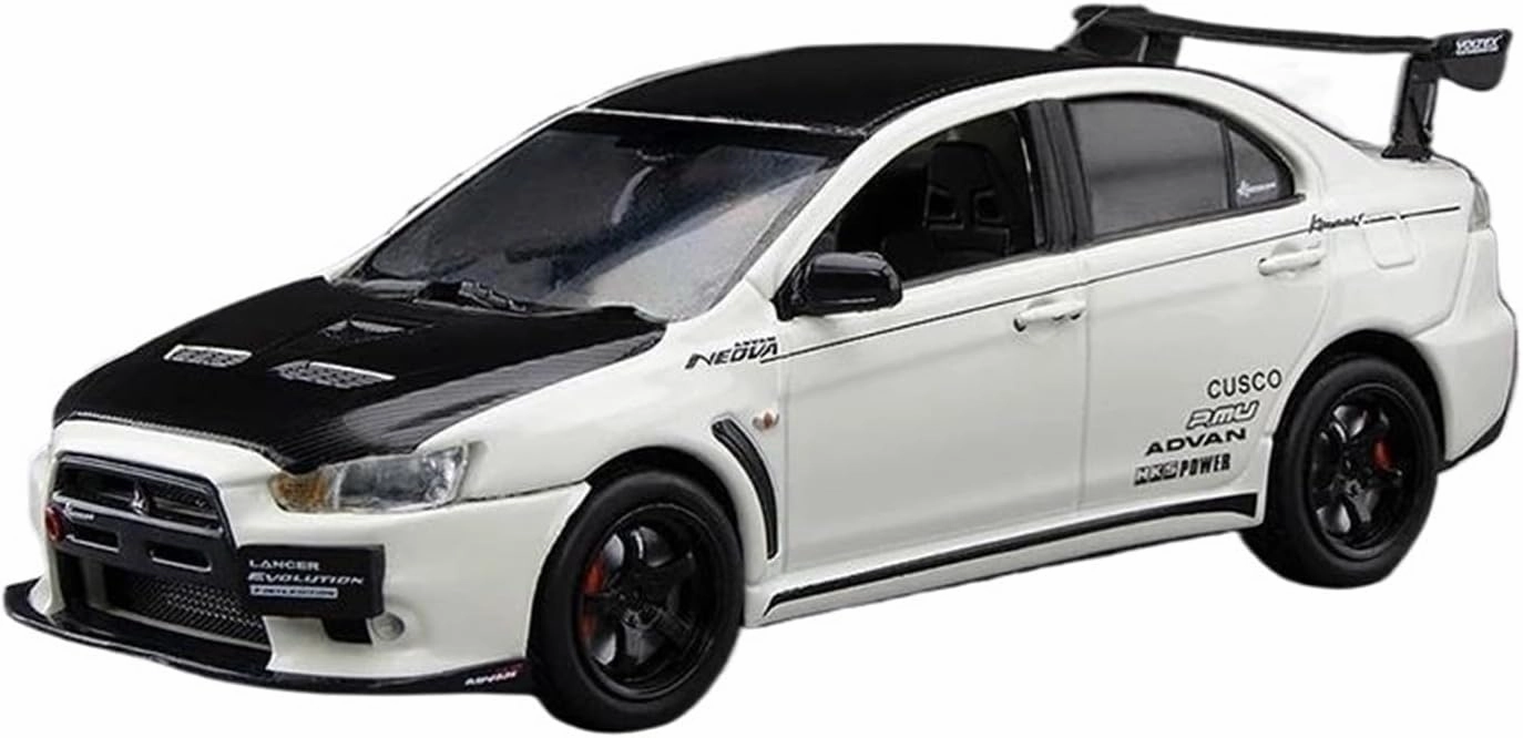 1:43 for Lancer EVO 10th Generatio Simulation Alloy Car Model Collection Souvenir Static Display Mini Simulation Toys(White)