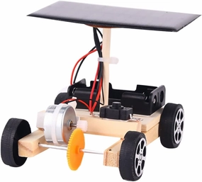 1pc DIY Car Building Kit Colorful Wooden Stem for Creative Circuit Science Engineering Activity Educational Present to Enhance Practical Skills