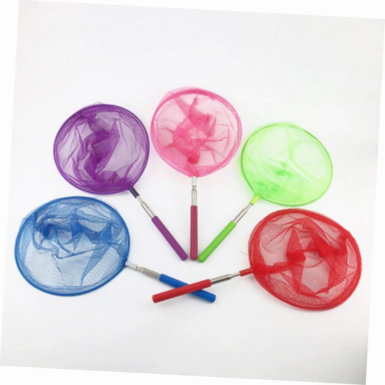 1pc Nets for Catching Foldable Fish Net Cast Small Crab Aquarium Nets Colorful Fishing Net Landing