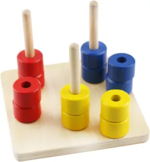 1Set Sorting Stacking Montessori Color Cognitive Playthings for Early Education Develops Concentration Hand Eye Coordination and Imagination