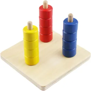 1Set Stacking for Early Educational Color Cognition Playthings for Fine Motor Skill Development Safe Material for Years Old