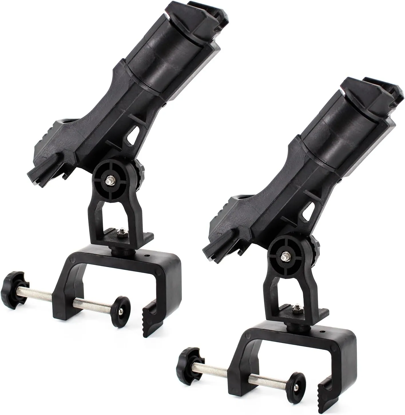 2 Pack Fishing Rod Holder, 360 Degree Adjustable Clamp, For Boat, Kayaks