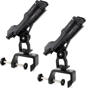 2 Pack Fishing Rod Holder, 360 Degree Adjustable Clamp, For Boat, Kayaks