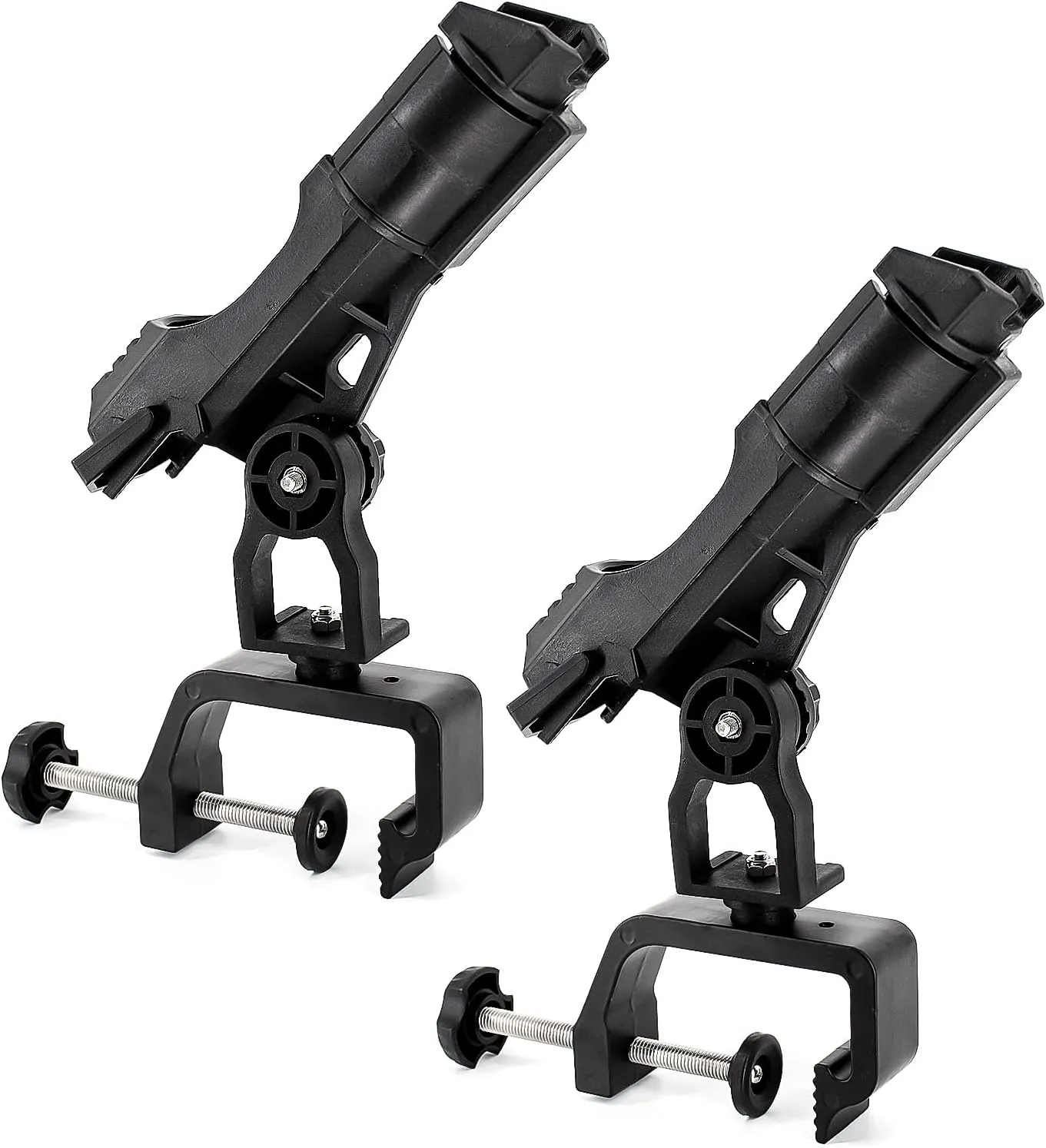 2 Pack Fishing Rod Holder, 360 Degree Adjustable Clamp, For Boat, Kayaks
