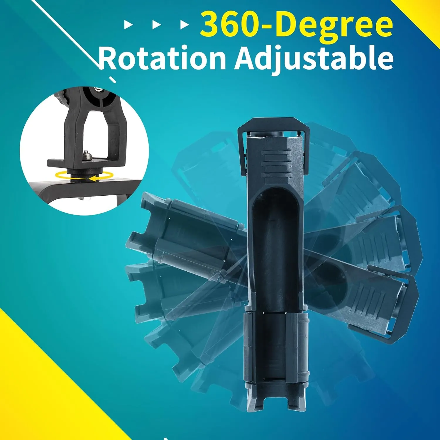 2 Pack Fishing Rod Holder, 360 Degree Adjustable Clamp, For Boat, Kayaks