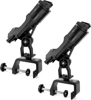 2 Pack Fishing Rod Holder, 360 Degree Adjustable Clamp, For Boat, Kayaks