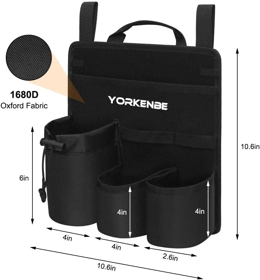 2 Packs Beach Chair with Cup Holder, Side Organizer, Hard Back Support, Adjustable Straps, Attaches to Camping/Patio Chair