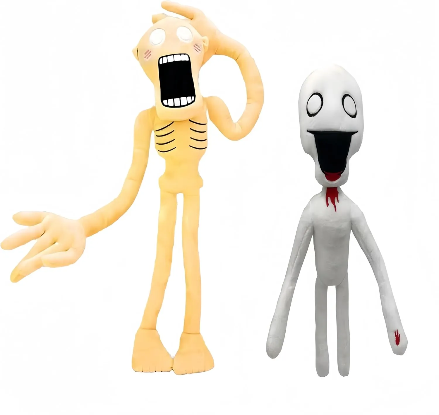 2 PCS Siren Head and Shy Man Horror Plush - Adult Children Birthday Party Halloween Christmas Interactive Surprise Toy (Yellow)