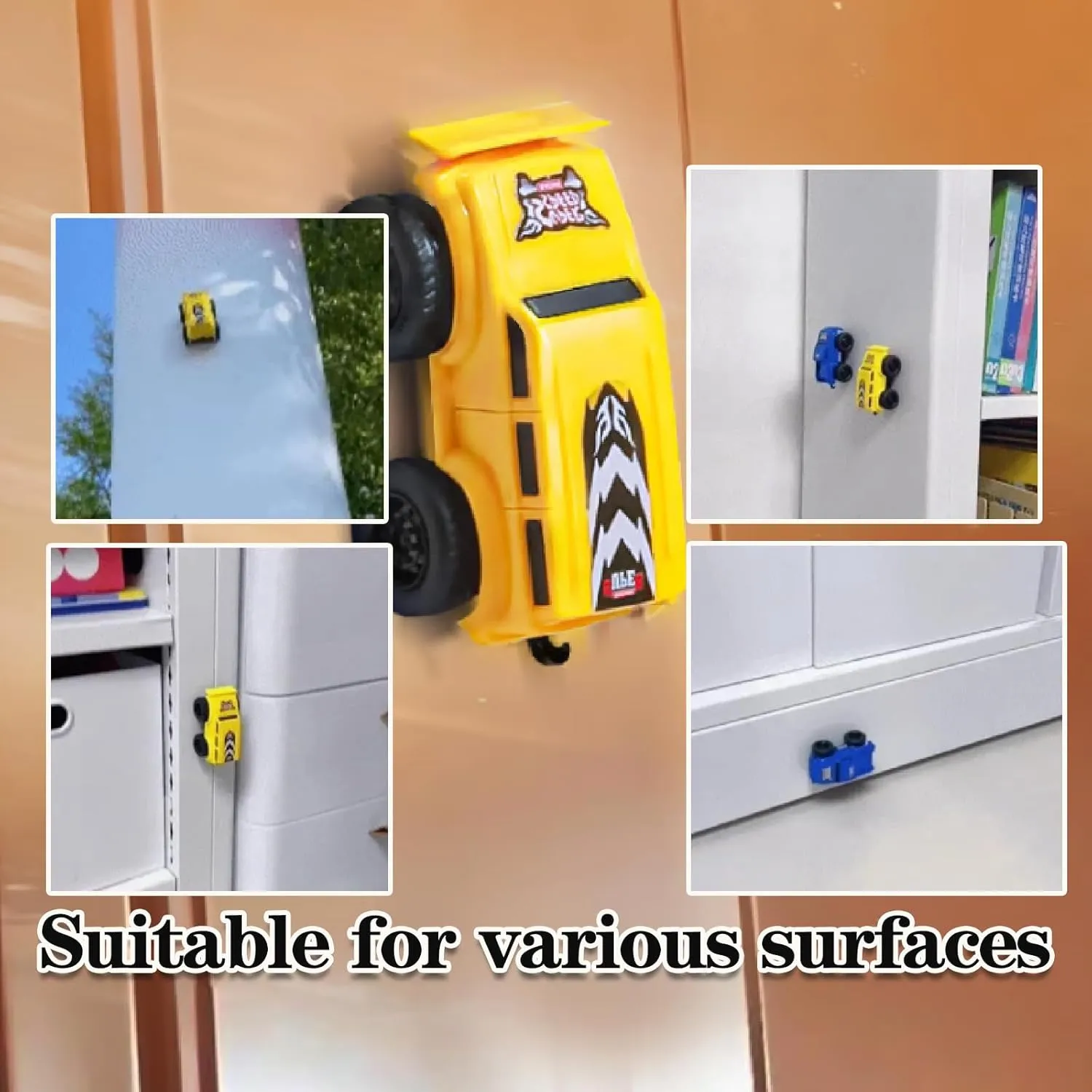 2025 New Magnetic Wall Climbing Toy Car, 2025 New Inertial Magnetic Levitation Car Toy, Educational Decompression Anti-Gravity Toy Car, That Drive on Walls and Ceiling (E)