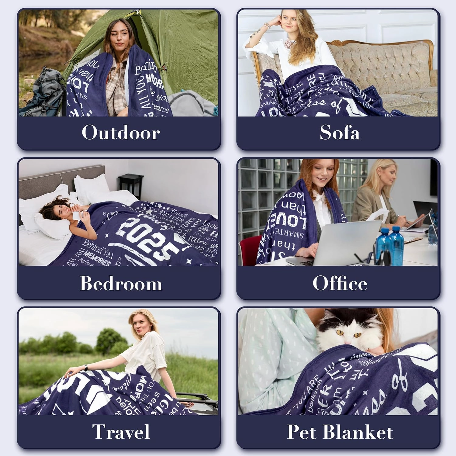 2025 Graduation Gifts for Him Her, Graduation Gifts Blanket 60"X 50", Class of 2025 Graduate Gift Idea, Senior/High School/College/Masters Degree Graduations Gift for Students Graduates Women Men