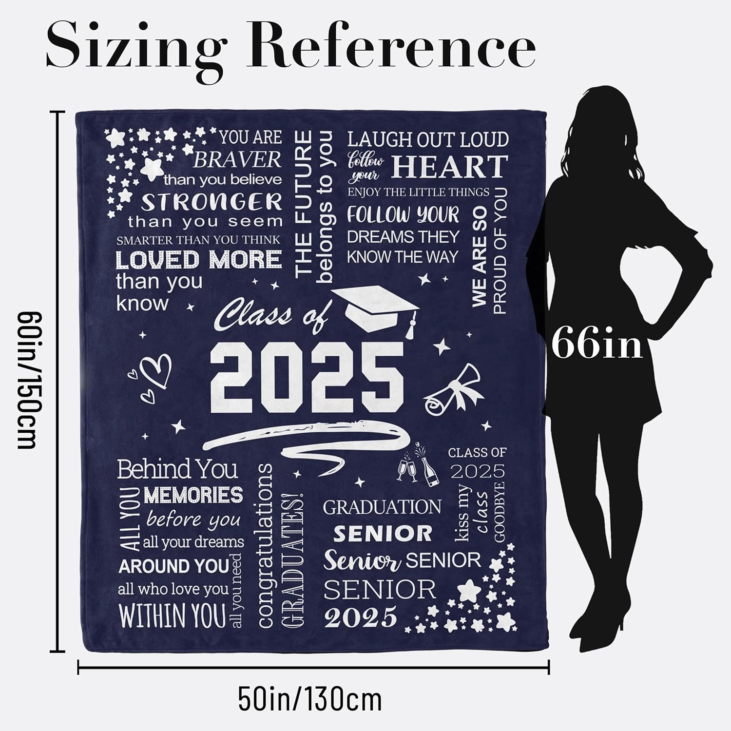 2025 Graduation Gifts for Him Her, Graduation Gifts Blanket 60"X 50", Class of 2025 Graduate Gift Idea, Senior/High School/College/Masters Degree Graduations Gift for Students Graduates Women Men