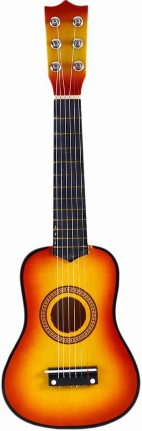23 Inch Wooden Guitar Toy for Kids 6 Strings Mini Guitar Musical Educational Instrument for Children Ages 3 and up (Brown)