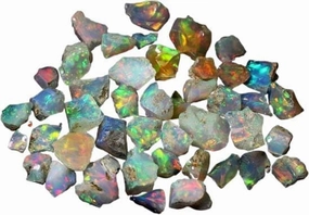 25.70Cts. Natural Raw Ethiopian Opal Stone, Lot Gemstones, Ultra Fire Play Opal Rough, Chakra Healing Crystals, Jewelry Making, Wire Wrapping, Loose Supply Wholesale, October Birthstone, DIY Craft