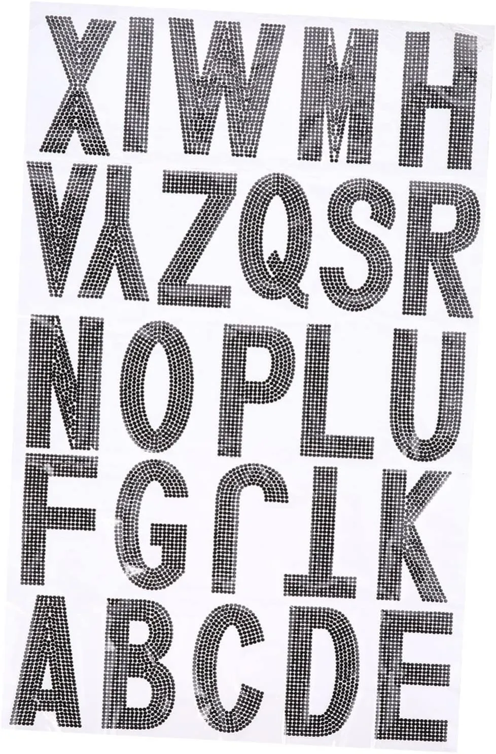 26pcs Rhinestone Adhesive Letter Stickers for Crafts Glitter Alphabet Decals for Personalizing Clothing Shoes and Accessories Easy Peel and Stick Decoration