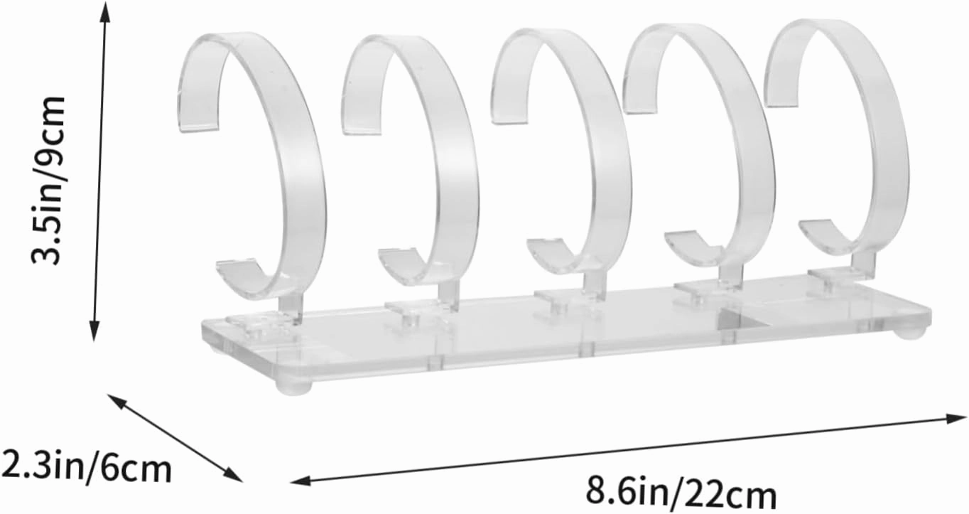 2pcs Creative Acrylic Watch Stand Removable Display Holder for Countertop Showcase Transparent Design for Multiple Watches High-grade Material