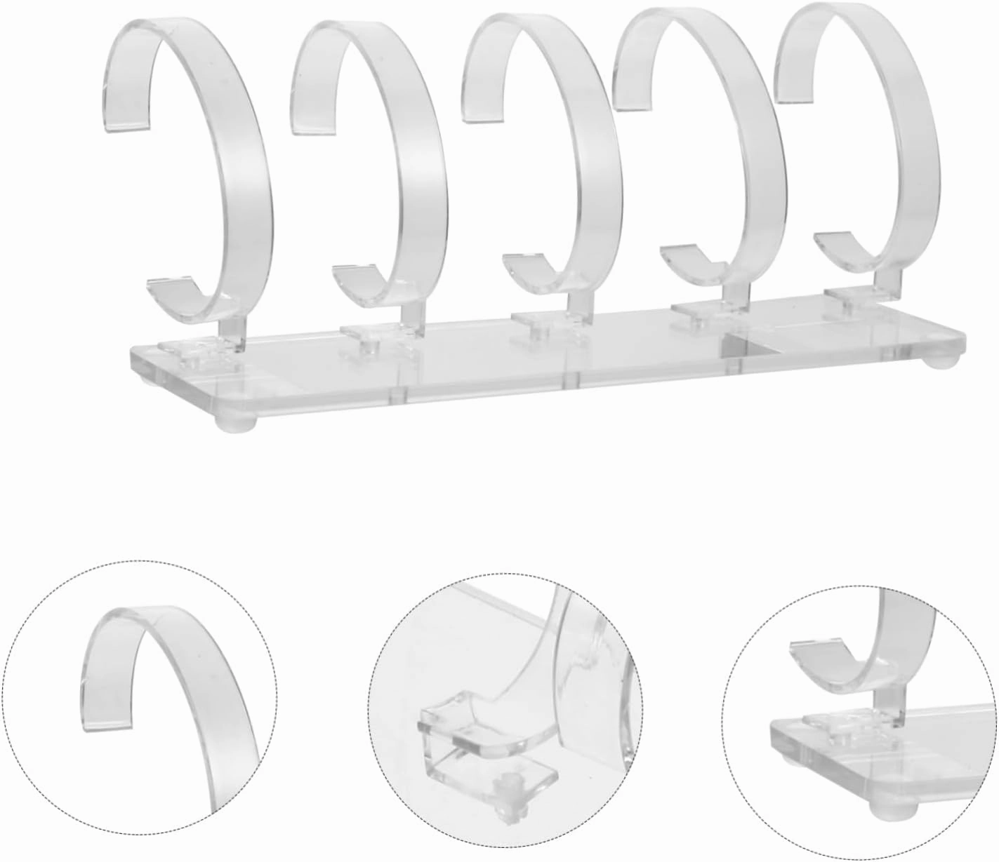 2pcs Creative Acrylic Watch Stand Removable Display Holder for Countertop Showcase Transparent Design for Multiple Watches High-grade Material