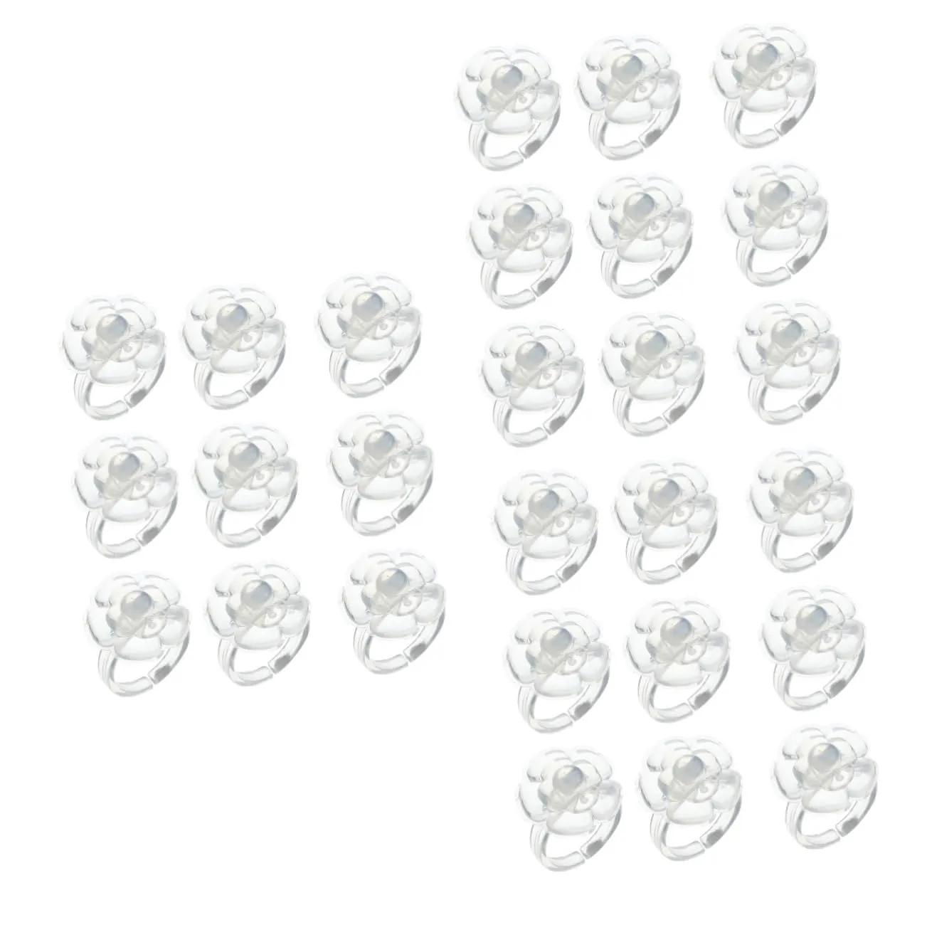 300pcs Mini Flower Nail Art Wearable Nail Polish Holders for Designs Transparent for Displaying