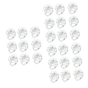 300pcs Mini Flower Nail Art Wearable Nail Polish Holders for Designs Transparent for Displaying