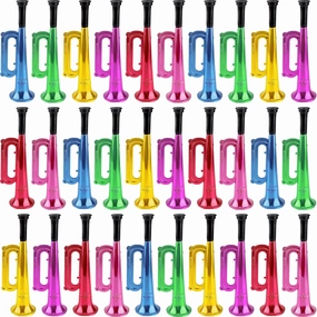 30 Pack 7 Inch Kid Trumpet Toys Colorful Trumpet Musical Instruments Plastic Mini Horns Educational Toys for Kids Birthday New Year Noise Maker Parties and Events, 6 Colors