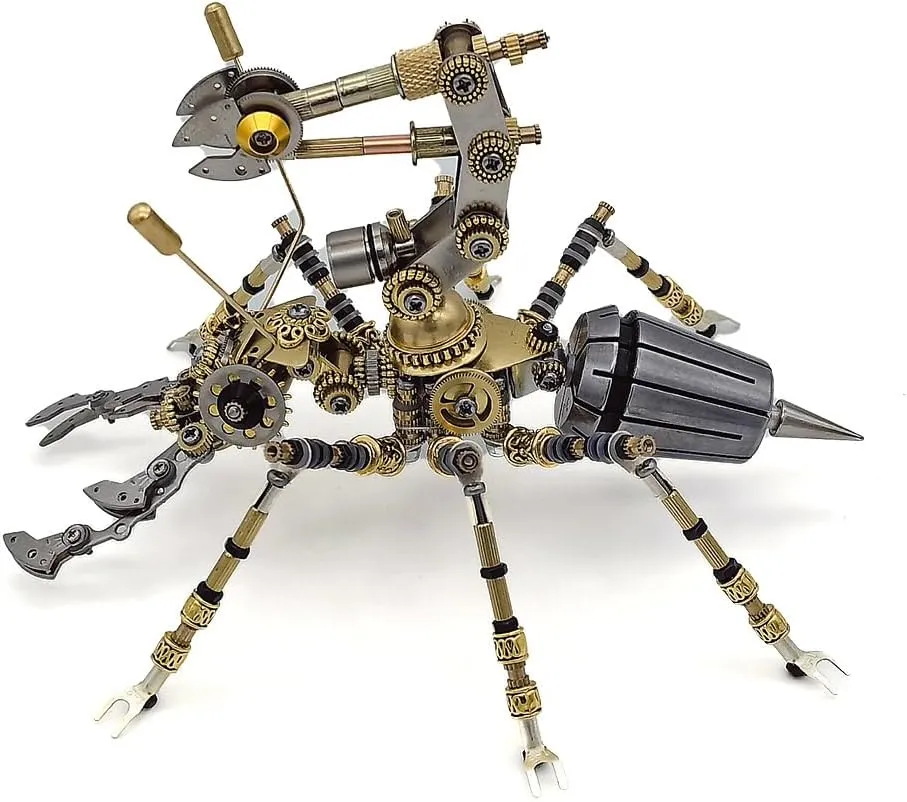3D Metal Puzzle Ants Assembly Model, Steampunk Mechanical Toy, 400pcs DIY Metal 3D Puzzle Crafts Ornaments for Adults