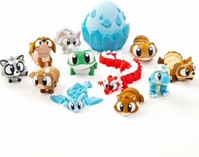 3D Printed Articulated Animal Figurines Set, Dragon Eggs Desk Decor, Collectibles Gifts for Boys and Girls, Pinata Filler, Carnival Prizes, Treasure Chest for Students Rewards, Goodie Bag Stuffers