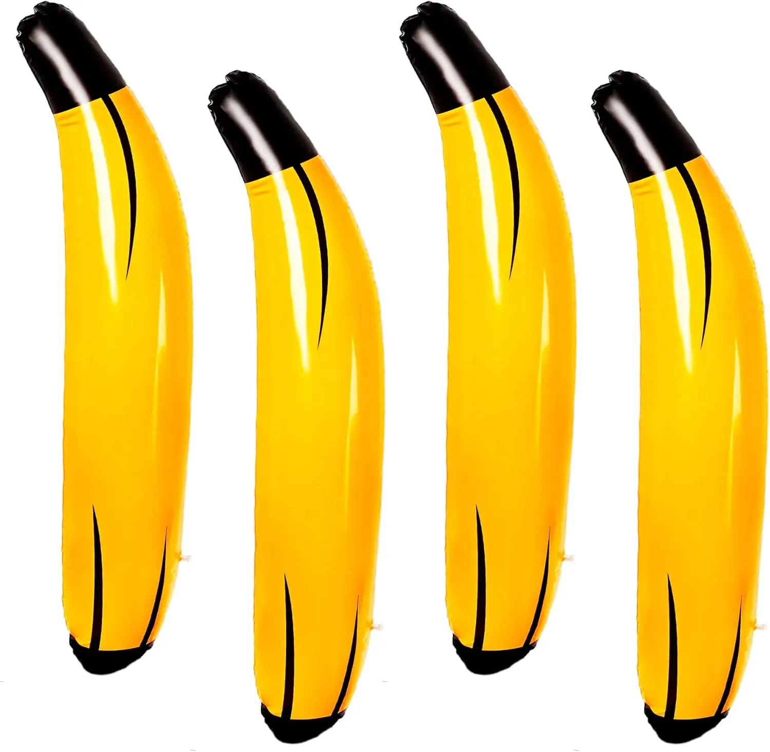 4 Pcs 47 Inch Gaint Inflatable Bananas Props Big PVC Banana Balloon Large Blow Up Banana Bachelorette Party Game for Bridal Shower Engagement Summer Water Pool Toys
