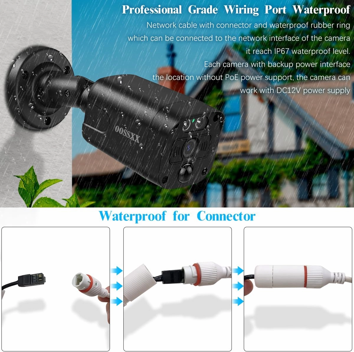 4K/8.0 Megapixel & 130° Ultra Wide-Angle 2-Way Audio PoE Outdoor Home Security Camera System Wired Outdoor Video Surveillance IP Cameras System DVR Set