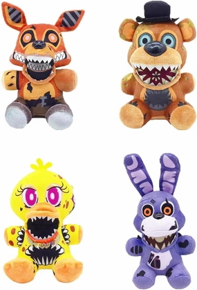4pcs FNAF Plush Set - FNAF Nightmare Plush, Plushies for Game Fans