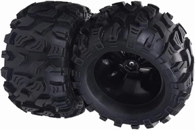 4Pcs Scale Vehicle Wheels Black Car Accessories for Handmade Crafts for Model Car Projects and Creative Play