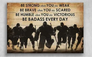 500 Pieces of Jigsaw Puzzles-Hockey Players Be Strong When You are Weak Be Brave When You are Scared-Adult Puzzles, Children Puzzles for Home Decor Funny Game Best Gift Preschool Toys