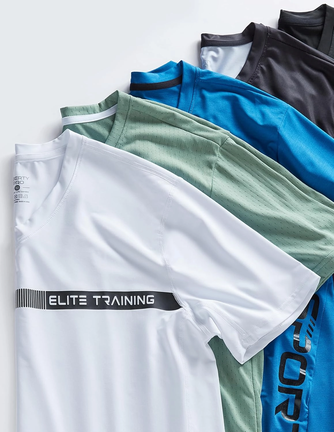5 Pack Mens V-Neck Dry Fit T-Shirts, Active Athletic Short Sleeve Workout Tops, Performance Gym Tees (Available in Plus Size)