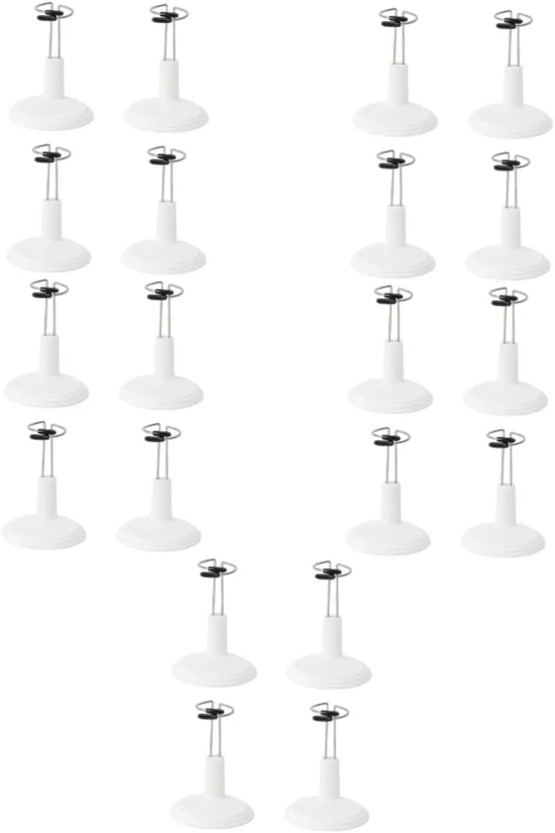 5sets Doll Display Stand Crochet Figurine Stands for Baby Dolls Action Figures Toys Stable Adjustable Support for Home Showcase 4pcs*5