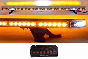 60" Amber Clear Super Bright LED Light Bar 102 LEDs Flashing Warning Tow Truck Wrecker Police Snow Plow with CARGO LIGHTS and BRAKE and TURN SIGNAL LIGHTS - USA Warranty w/Lifetime Service